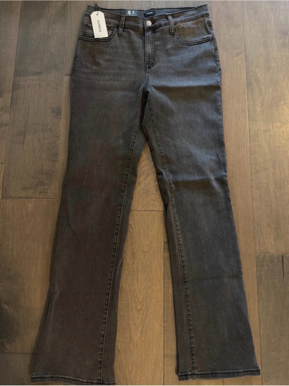 Express Women's Charcoal Boot-Cut Jeans